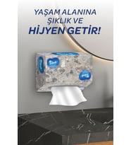 SELPAK El ve Yüz Havlusu Kutulu Koyu Mermer Desen 80 Yaprak