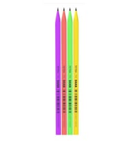 Kurşun Kalem 4 Renk Üçgen Neon 1 Paket Silka Tetra Neon Üçgen Kurşun Kalem (Karışık)