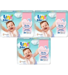 Uni Baby Islak Havlu Mendil İlk Adım 52 Yaprak (9 Lu Set) 468 Yaprak (3PK*3)