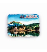 ABD Alaska Kırık Kenarlı Buzdolabı Magneti (Karışık)