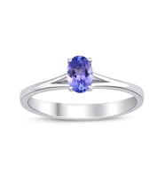 Oval Tanzanite Tektaş Yüzük