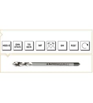 Makina Takım HSS-E DIN 374/C Metrik İnce Vidalı Helis Kanallı Makina Kılavuzu M18X1.5-MTE B00105790287 