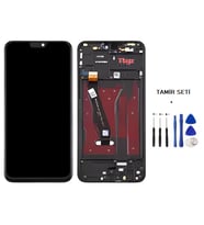 Tkgz Honor 8X Uyumlu Lcd Ekran Dokunmatik -A- KaLite ÇITALI SİYAH + TAMİR SETİ