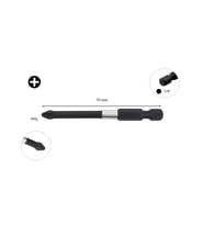 Ceta 1/4" Yıldız Bits Uç (Darbeli Kullanım) - PH2x70 mm - CB/702TM