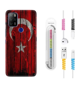 Omix X300 X500 X400 X600 X700 Kılıf Kablo Koruma Spiral Silikon Şanlı Türk Bayrağı 2 1317