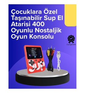 Mey İthalat® Çocuklar İçin 400 Retro Oyunlu Konsol