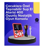 Mey İthalat® Çocuklar İçin 400 Retro Oyunlu Konsol