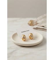 Gold Renk Kalın Halka Tasarım Model Küpe - EBJ260822W46246