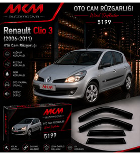 Renault Clio 3 (2006-2011) 4'lü Mugen Cam Rüzgarlığı
