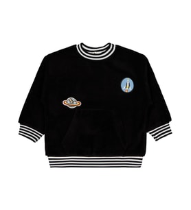 Civil Boys Armalı Reglan Kol 2-5 Yaş Sweatshirt - Siyah