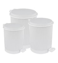 Omnipazar ELF-N320 Nostalji 3 Boy Plastik Pedallı Çöp Kovası