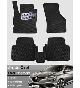 Renault Megane 4 Hatchback (2016-2025) Uyumlu EVA Paspas Tam Set–Araca Özel Tasarım,Kolay Montaj