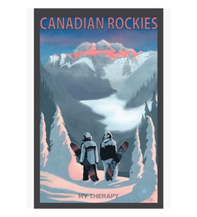 Retro Snow Board Terapi Tablo Ahşap Poster Dekoratif