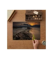 Kayalar - Deniz Kıyısı - Günbatımı Tasarımı 240 parça Ahşap Puzzle Ahşap Kutuda MP08216
