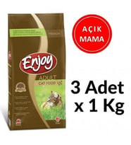 Enjoy Tavuklu Yetişkin Kedi Maması 3 Kg Açık Mama