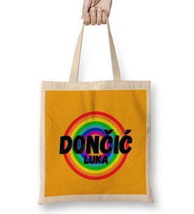 Luka Doncic - Basketball gifts Vintage Retro Rainbow Quotes For BOYS AND Dad Bez Çanta Uzun Saplı