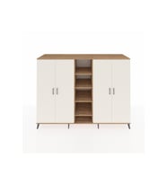 Kronos Dolap 12 Raflı 4 Kapaklı 220x59x163 Çam-Aytaşı/Çam