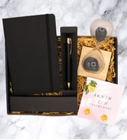 HEDİYE KUTUSU - DEFTER & KALEM & KUM SAATİ