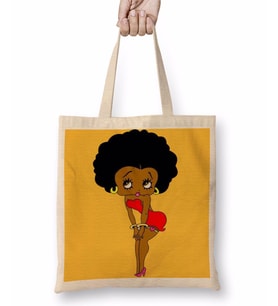 Betty Boop Negra Bez Çanta Uzun Saplı