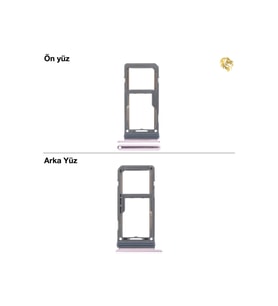 Samsung Galaxy S8 Sim İç Yuvası Çiftli Pembe Çiftli sim yuvası ikili sim tepsisi çiftli sim aparatı dual sim çekmecesi