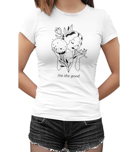 See the Good Beyaz Kadın Tshirt