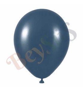 Fırtına Mavisi Renk Lateks Retro Balon (60 cm) - 1 Adet