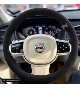 Volvo V60-V60 Cross Country Dikme Direksiyon Kılıfı Alcantara Süet Monza Black 2018-2026
