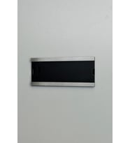 Metal Görünümlü Ofis Okul İşletme Kapı İsimliği Pratik Değiştirilebilir Kendinden Yapışkanlı (Gümüş)