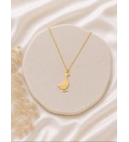 Kişiye Özel Ördek Figürlü Kolye 925K Gümüş (Gold)