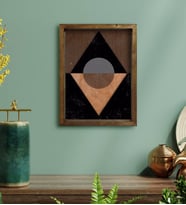 BK Home Modern Art Tasarımlı Doğal Masif Ahşap Çerçeveli Tablo-9