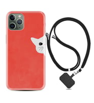 Apple iPhone 11 12 13 14 Pro Max Kılıf Boyun Askılı Silikon Kedoş 1735