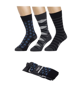 Ozzy Socks 3 Çift Dikişsiz Erkek Penye Pamuklu 4 Mevsim Çorap Dayanıklı Topuk Burun