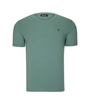 T8568 DEWBERRY V YAKA ERKEK T-SHIRT-AÇIK YEŞİL