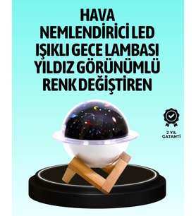 Usb Ile Çalışan Projektörlü Aromaterapi Nemlendirici Masaüstü Kullanım Için Uygun