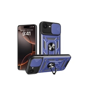 Apple İphone 16e Kılıf Pars Lens Yüzüklü Silikon - Lacivert