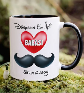 BK Gift Kişiye Özel Dünyanın En İyi Abisi Tasarımlı Siyah Kupa Bardak, Doğum Günü Hediyesi