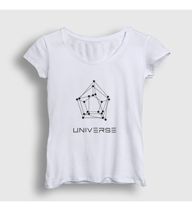 Presmono Kadın Beyaz Universe K-Pop Pentagon T-Shirt 414517tt (Beyaz)