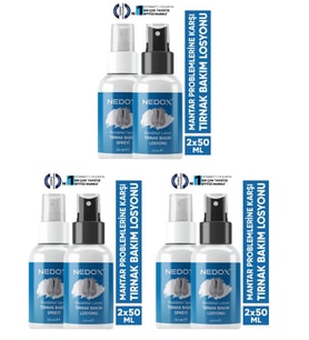 NEDOX 3 Adet Tırnak Bakım Spreyi Ve Losyonu 50ml+50ml