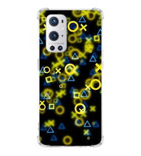 PrintiFy OnePlus 9 Pro Uyumlu Köşe Korumalı Semboller Tasarımlı Şeffaf Silikon Kılıf