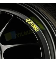 Oto Sticker Enkei RPF1 Jant Sticker Set Etiket Yapıştırma 10 Adet ( 4 x 1 Cm Jant İçindir )