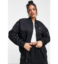 Nike Reversible Synthetic Fill Versity Loose Fit Bomber Jacket Kadın Çift Taraflı Bol Kesim Ceket Siyah