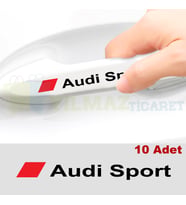 Audi Sport Logo Ayna Jant Kapı Kolu Oto Sticker Yapıştırma 10 Ad 12 X1,5 Cm