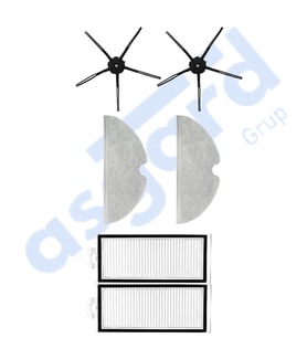 ROBOROCK Q7 , Q7+ , Q7 MAX , Q7 MAX+  Uyumlu 2 Yan Fırça 2 Filtre 2 Mop PKT-iasgf0000538