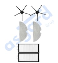 ROBOROCK Q7 , Q7+ , Q7 MAX , Q7 MAX+  Uyumlu 2 Yan Fırça 2 Filtre 2 Mop PKT-iasgf0000538