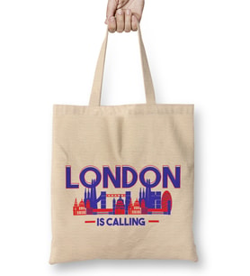 London Is Calling Skyline UK Vacation Bez Çanta Uzun Saplı