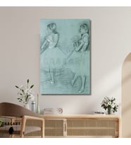 Tekli Dikey Kanvas Edgar Degas Two Dancers
