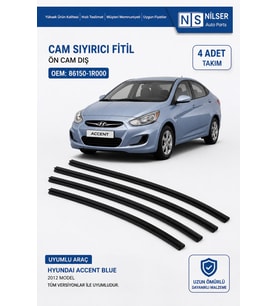 Hyundai Accent Blue 4 Kapı Dış Cam Sıyırıcı Fitil 2012-2017