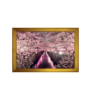 Manzara Temalı Kanvas Tablo 80 x 110 cm Gold Çerçeve