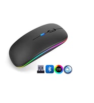 ZR215 Cba100 Rgb Siyah Şarjlı Mouse (Çok Renkli)
