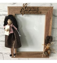 Öğretmenler Gününe Özel - KİŞİSELLEŞTİRİLEBİLİR Figürlü - Ahşap Masif Çerçeve